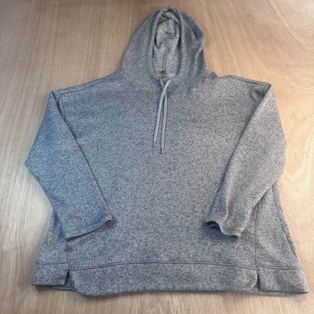 St John's Bay Active Hoodie Men's XXL Gray Pullover Sweatshirt Kangaroo Pocket